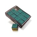 Carmelli Carmelli NG2544 Green Billiard Pool Cue Chalk - Pack of 12 bg2544